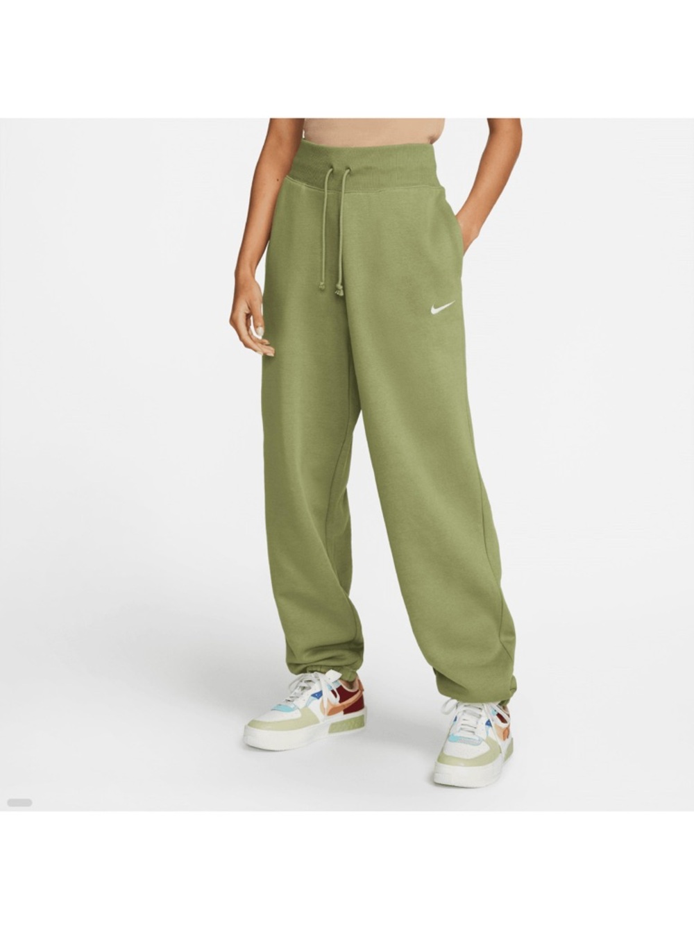 Nike Olive Drawstring Relaxed-Fit Joggers